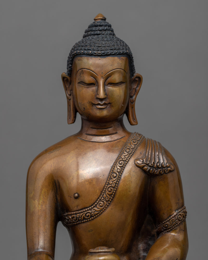 Antique Shakyamuni Buddha Statue Design | Himalayan Buddhist Sacred Art