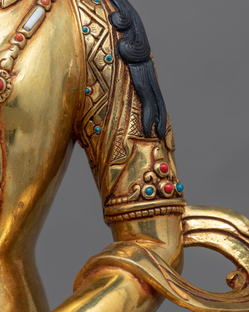 Gold-Gilded Statue For Amitayus Short Mantra Practice | Traditional Buddhist Art