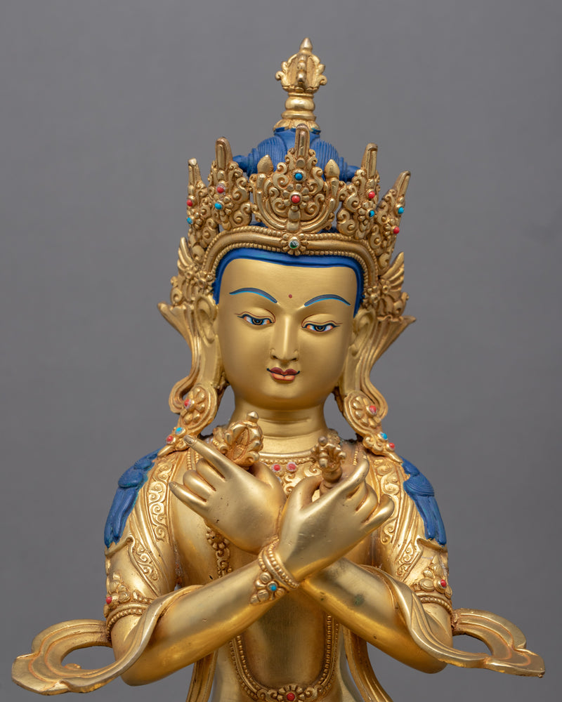 Vajradhara Mantra Sculpture | Tibetan Buddha Sculpture For Mindfulness