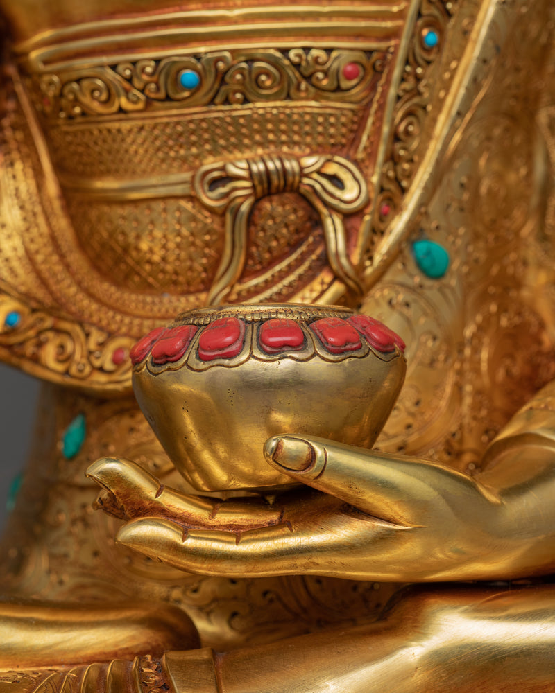 Big Buddha Gold-Gilded Statue | Tibetan Buddha Sculpture For Mindfulness