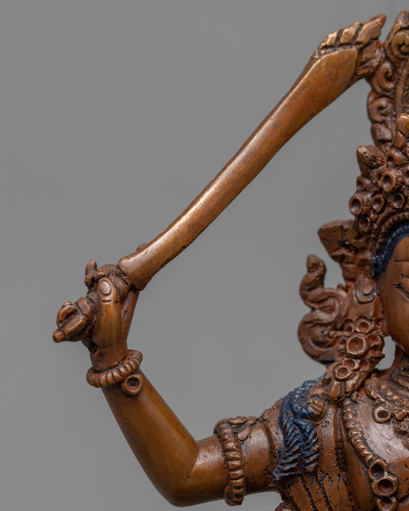 Manjushri Empowerment Statue | Traditional Buddhist Copper Art