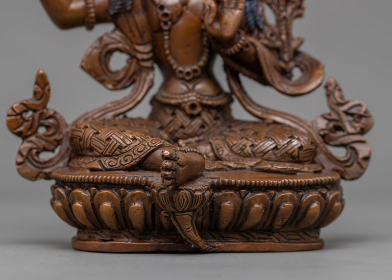 Manjushri Empowerment Statue | Traditional Buddhist Copper Art