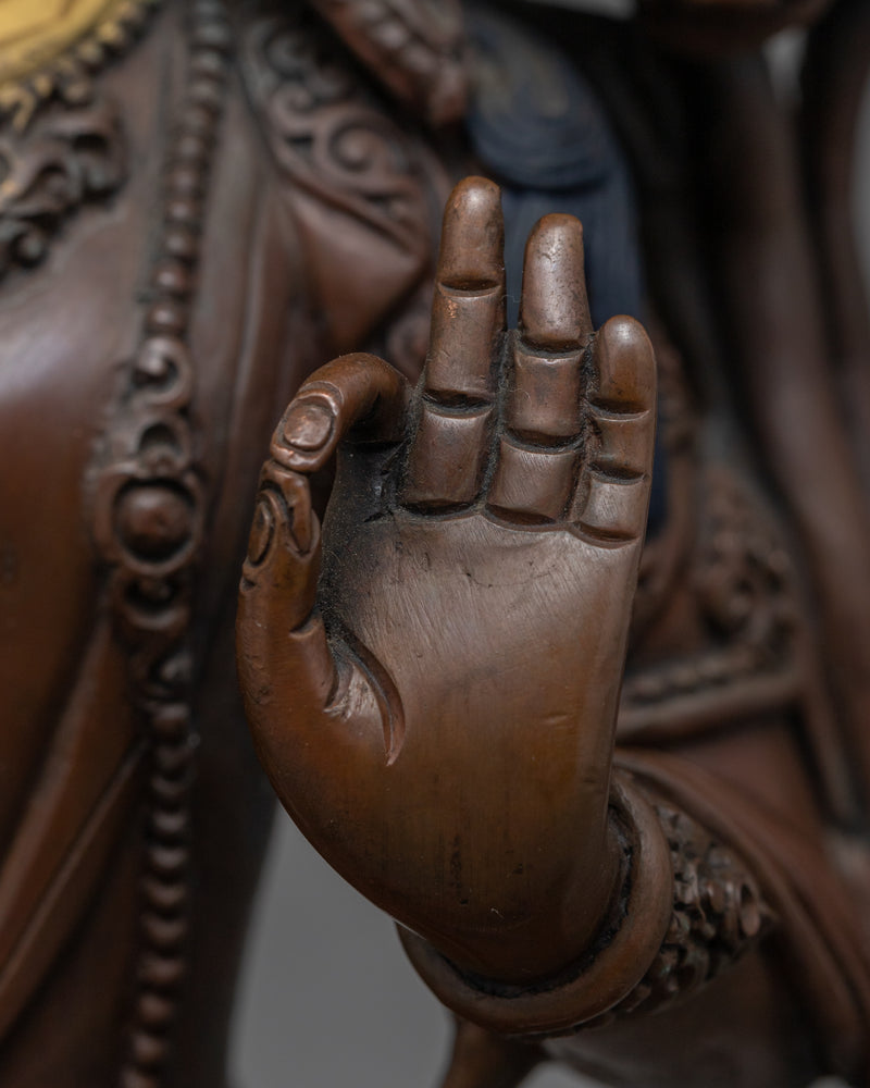 Manjushri Mudra Practice Statue | Historical Tibetan Buddhist Artwork