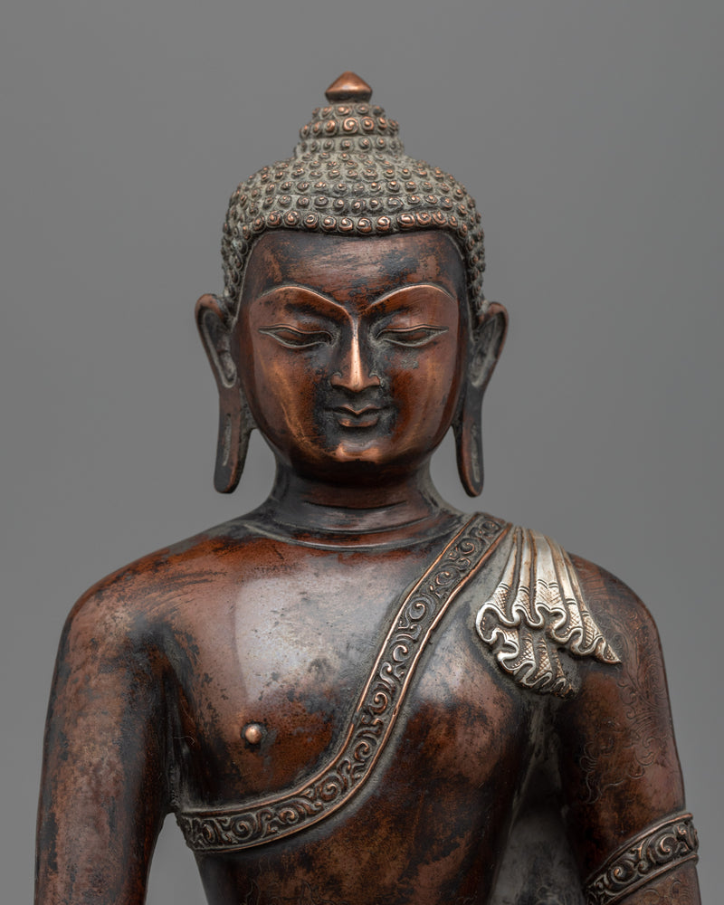 Shakyamuni Buddha Meditations Practice Statue | Traditionally Hand-Carved Buddha Art