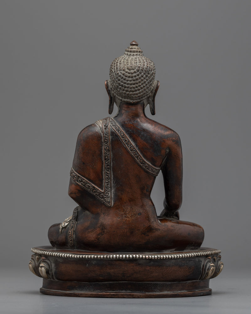 Shakyamuni Buddha Meditations Practice Statue | Traditionally Hand-Carved Buddha Art