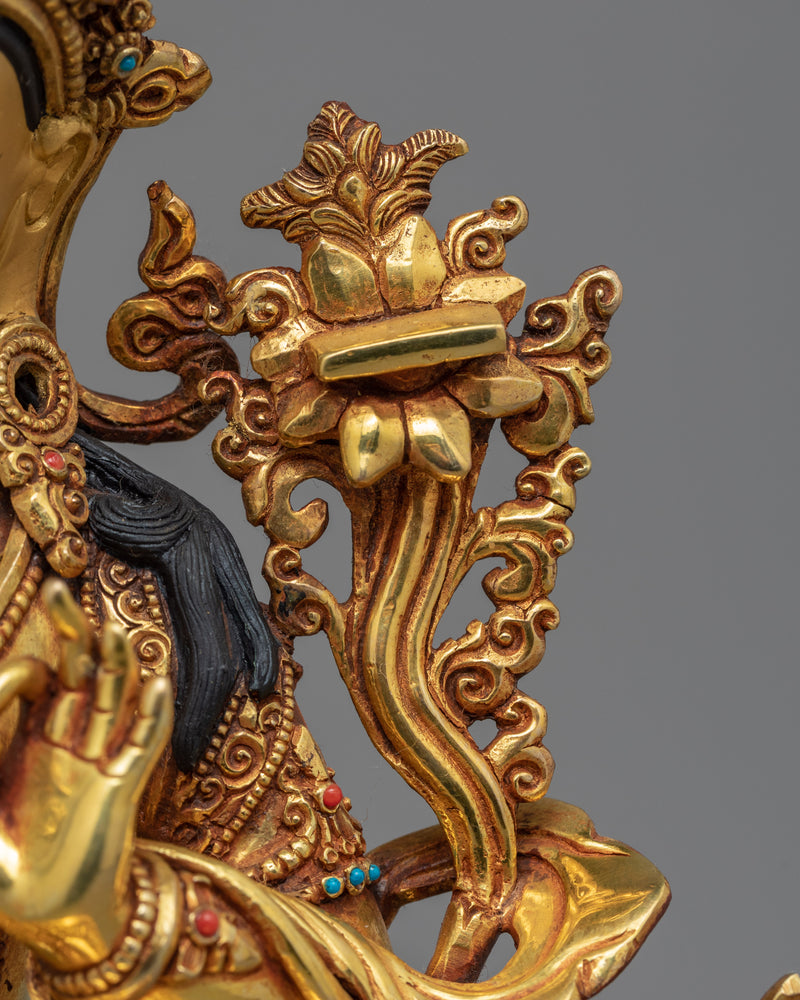 Manjushri Tibetan Statue | Authentic Himalayan Nepalese Art-craft