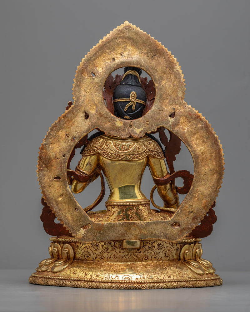 Golden Statue of Sita Tara | Himalayan Traditionally Hand-made Sculpture