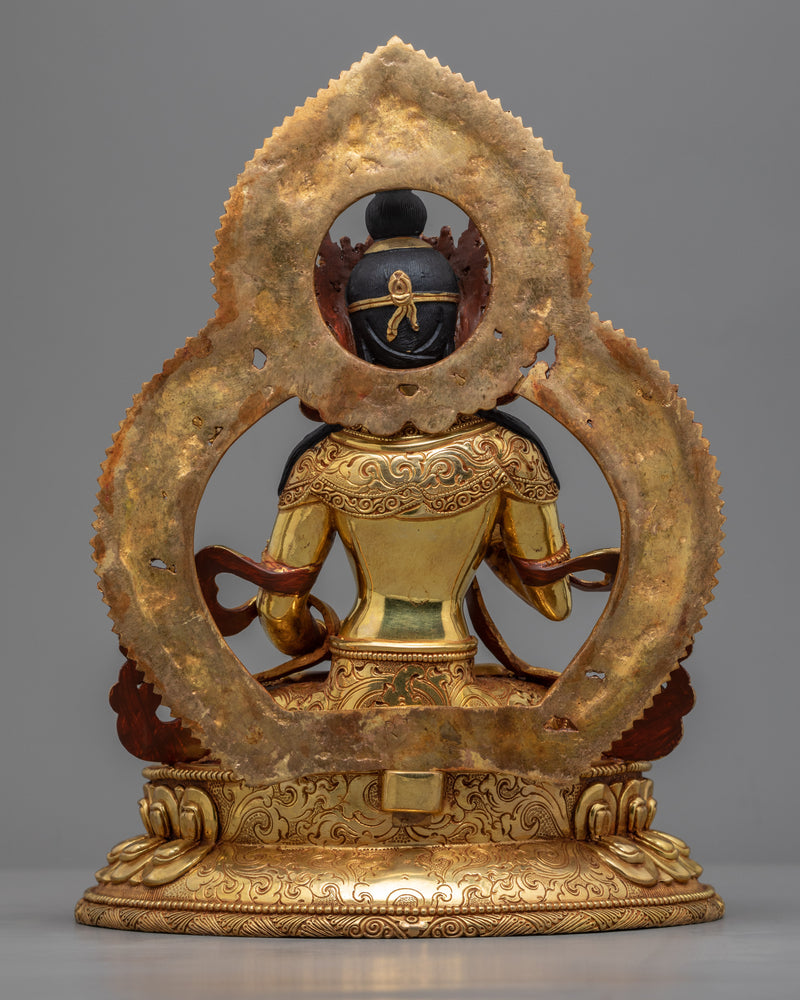 Dorje Sempa Mantra Sculpture | Himalayan Religious Statue For Virtue Practice