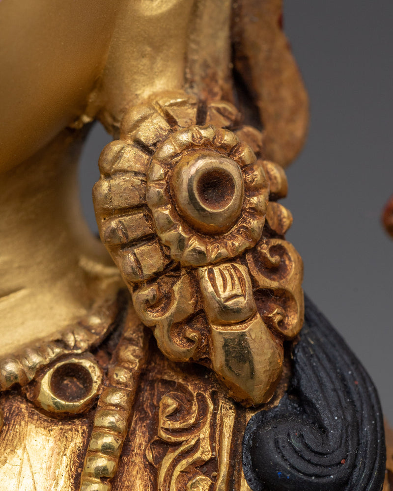 Mantra Of Compassion Avalokiteshvara | Golden Statue of 4 Armed Chenrezig