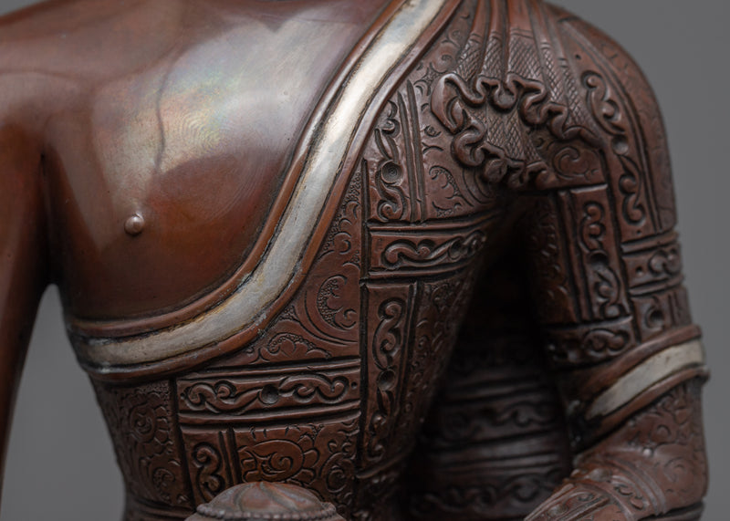 Shakyamuni Buddhas Body Art | Himalayan Traditional Oxidized Statue