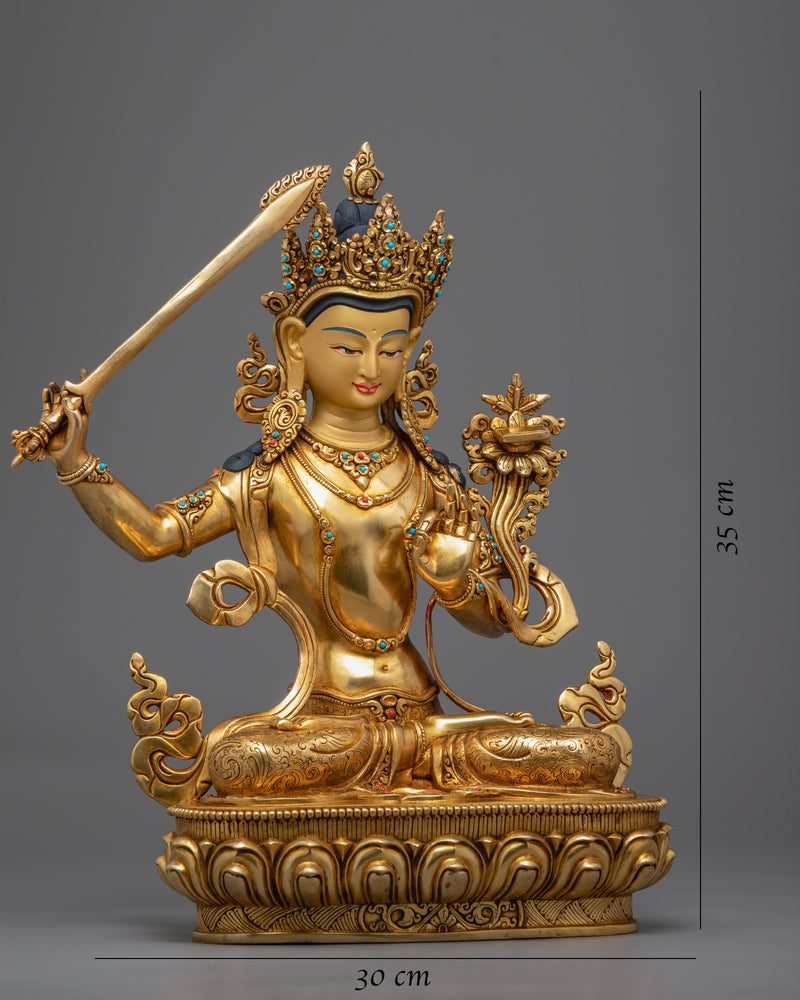 Monju Bosatsu (Manjushri) Statue | Religious Buddhist Deity