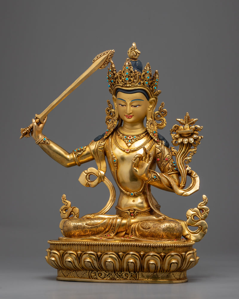 Monju Bosatsu (Manjushri) Statue | Religious Buddhist Deity