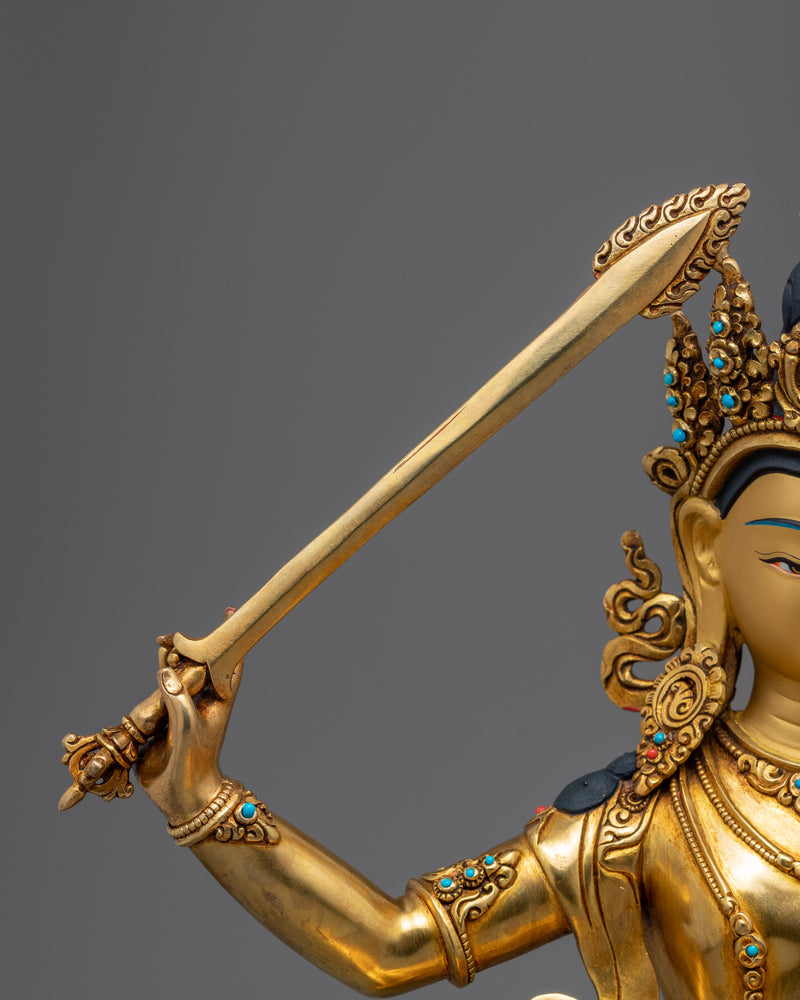 Monju Bosatsu (Manjushri) Statue | Religious Buddhist Deity