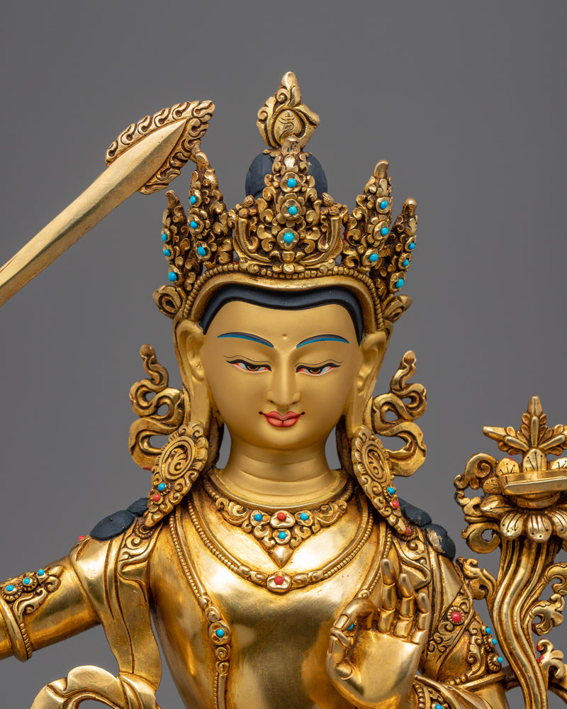 Monju Bosatsu (Manjushri) Statue | Religious Buddhist Deity