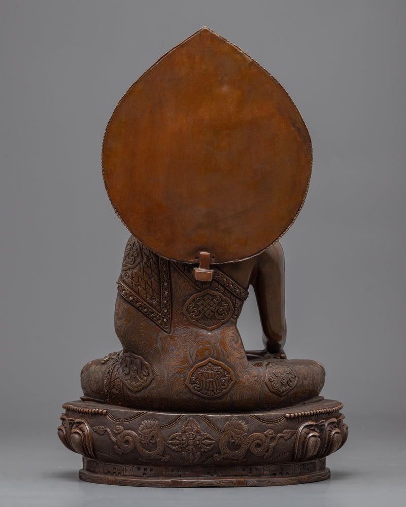 Statue With Shakyamuni Buddha Title | Himalayan Oxidized Art