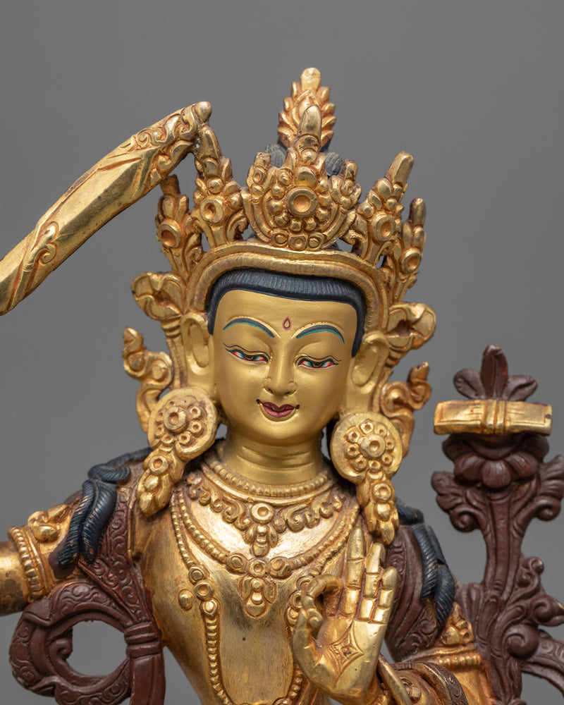 Manjushri Buddhism Bodhisattva Statue |  Wisdom Deity of Buddhism