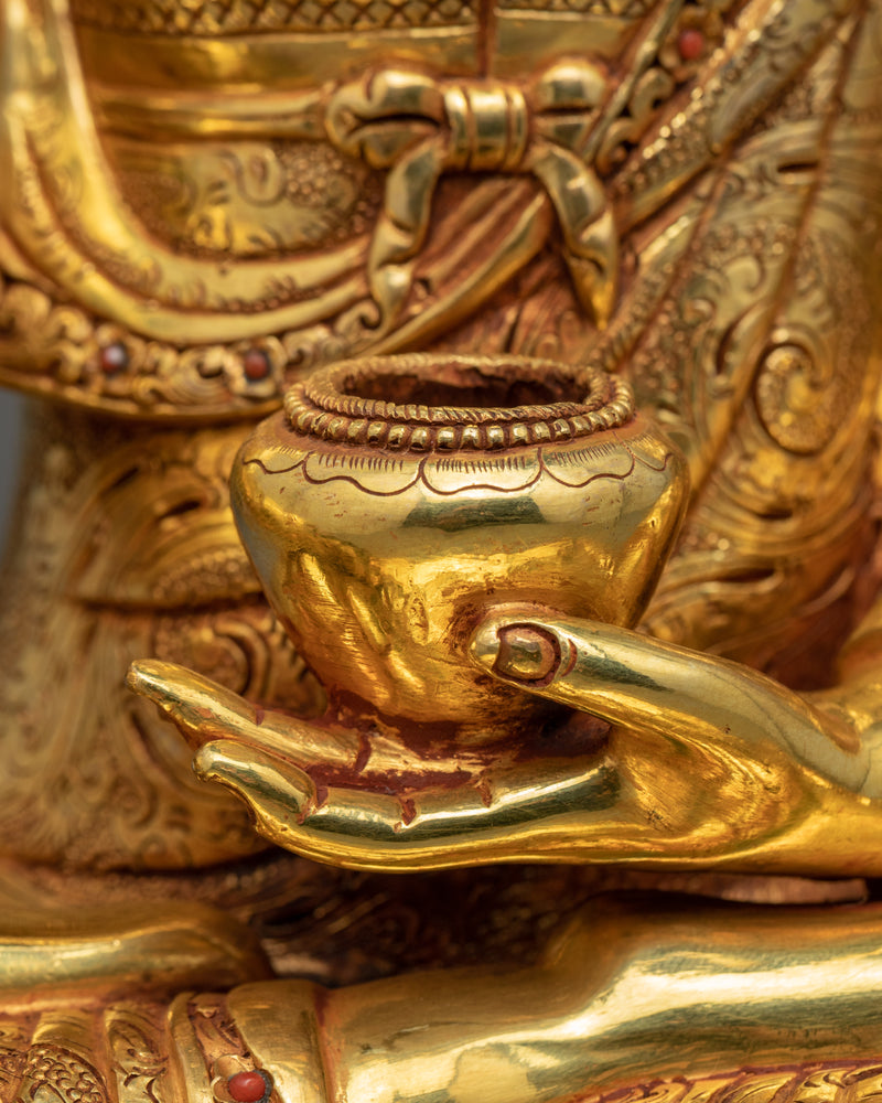 Statue For Buddha Dhyana | Himalayan Golden Statuette