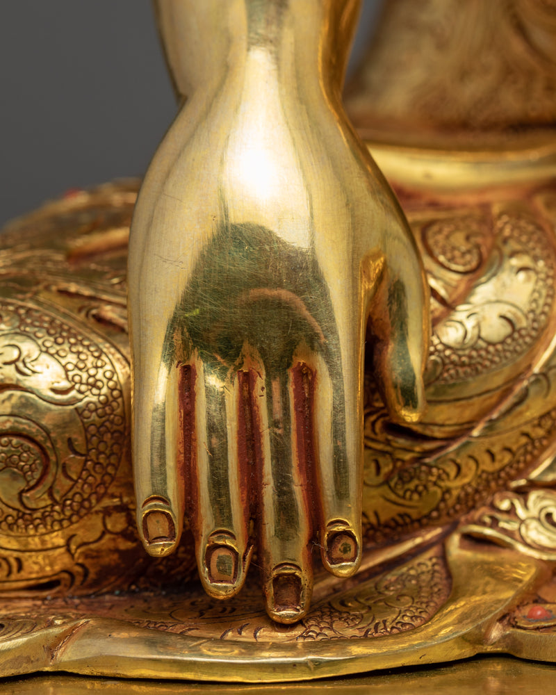 Statue For Buddha Dhyana | Himalayan Golden Statuette