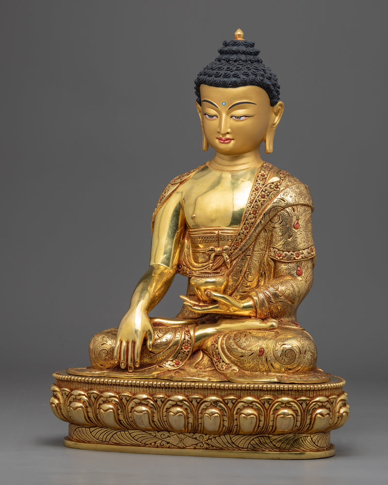 Statue For Buddha Dhyana | Himalayan Golden Statuette