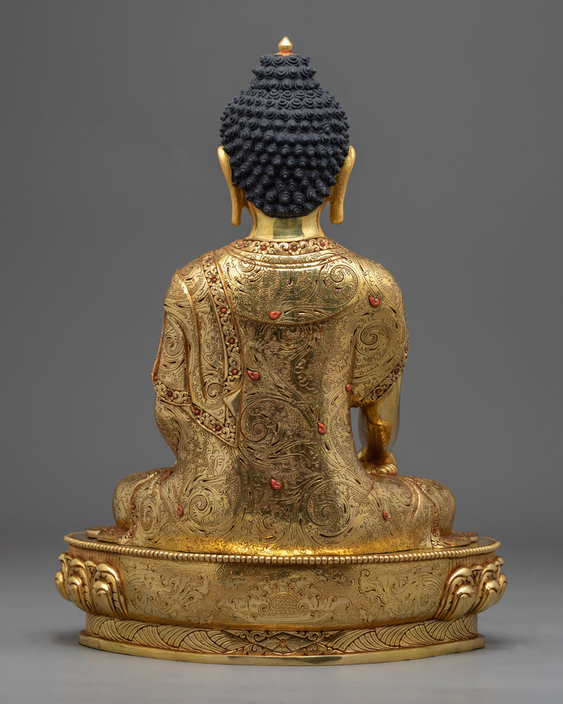 Statue For Buddha Dhyana | Himalayan Golden Statuette