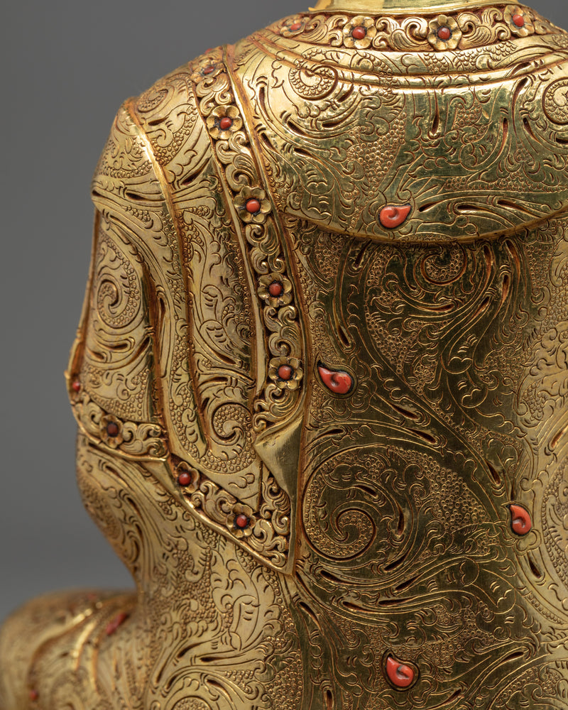 Statue For Buddha Dhyana | Himalayan Golden Statuette