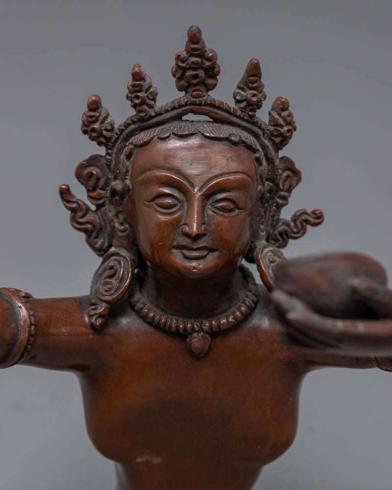 Manjushri Consort Oxidized Statue | Original Himalayan Artwork