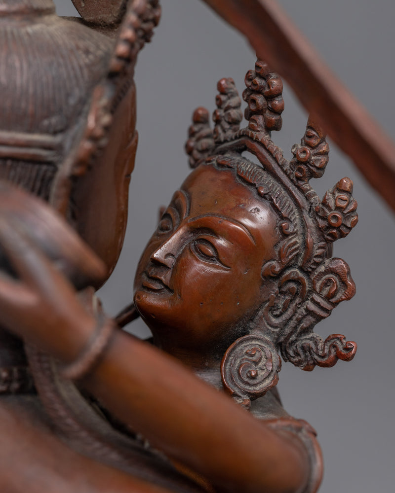 Manjushri Consort Oxidized Statue | Original Himalayan Artwork