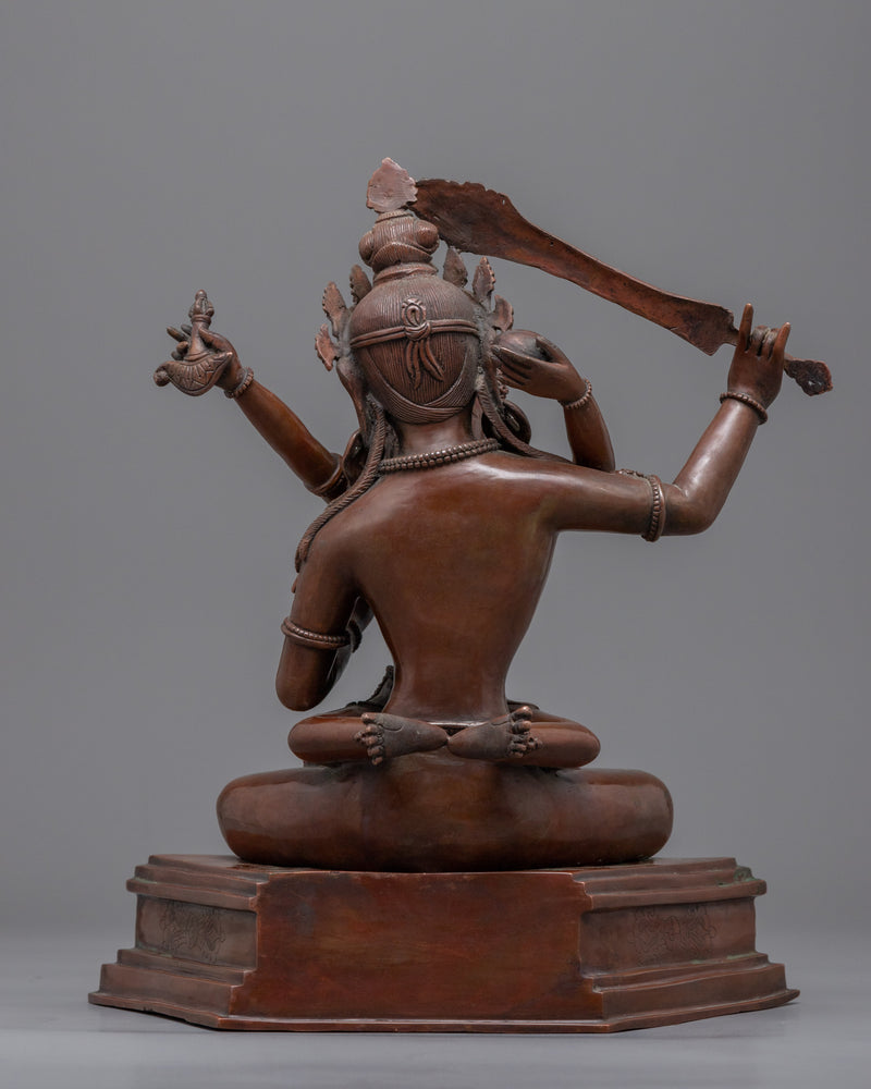 Manjushri Consort Oxidized Statue | Original Himalayan Artwork