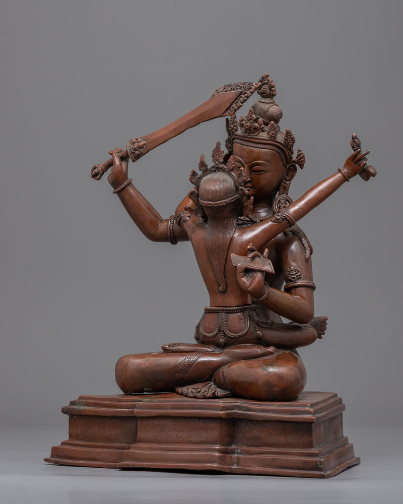 Manjushri Consort Oxidized Statue | Original Himalayan Artwork