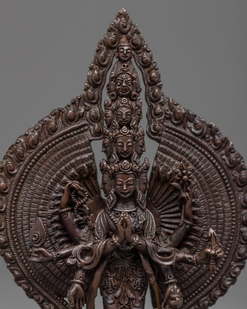 Mini 1000 Arm Chenrezig Statue | Himalayan Buddhism Artwork