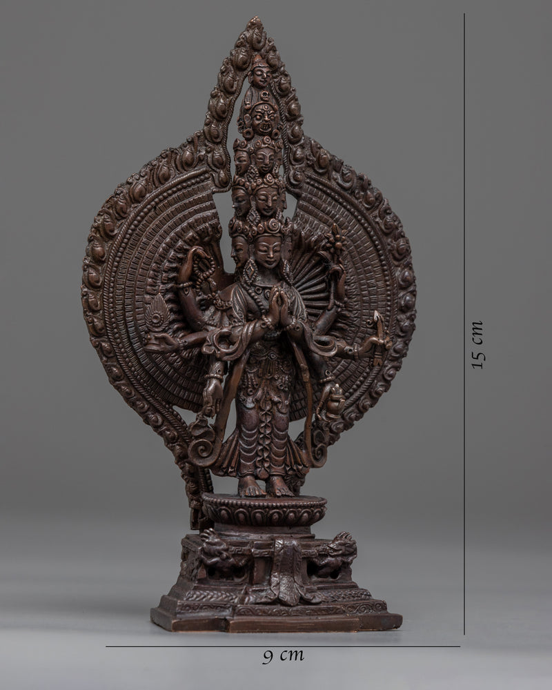 Mini 1000 Arm Chenrezig Statue | Himalayan Buddhism Artwork