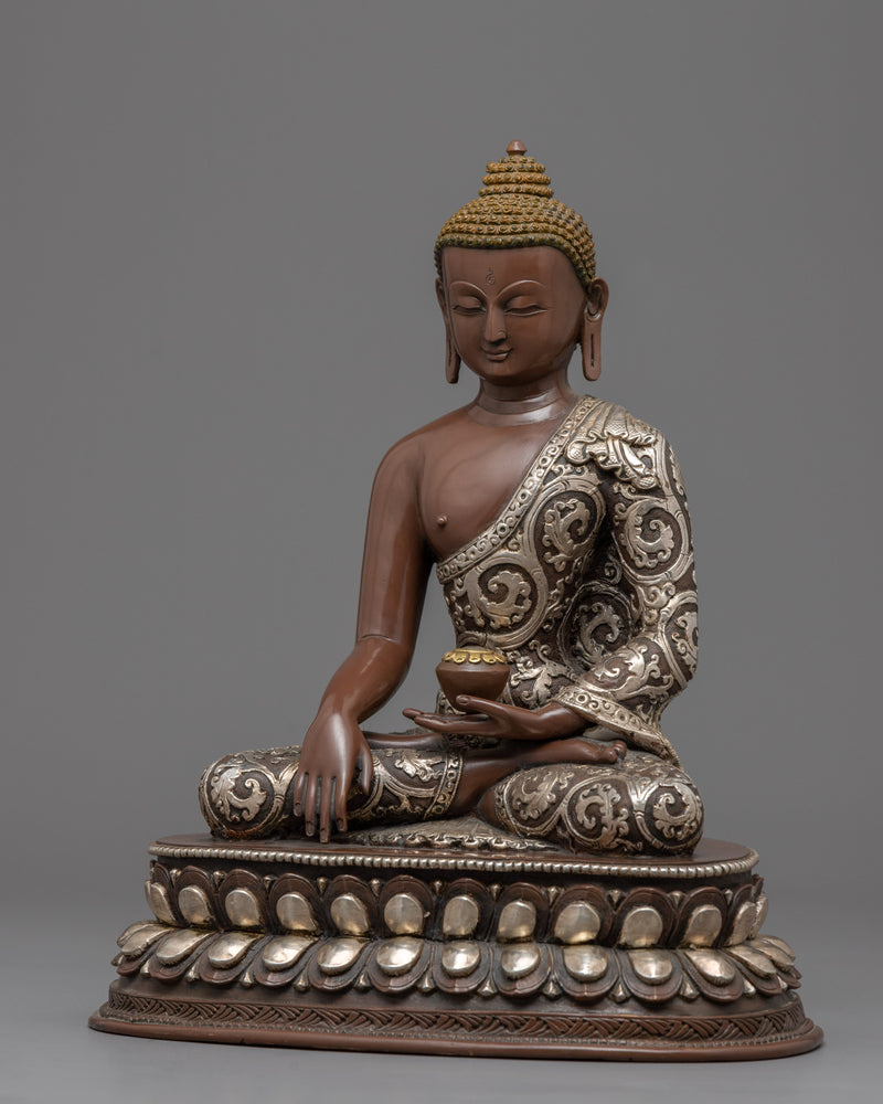 Gautama Buddha Statue | Hand-Crafted and Silver Plated Art