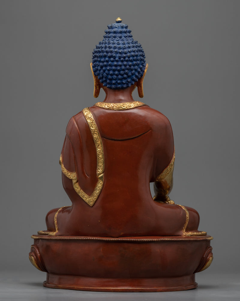 Historical Buddha Shakyamuni Statue for Meditation | Gold Gilded Buddhist Art