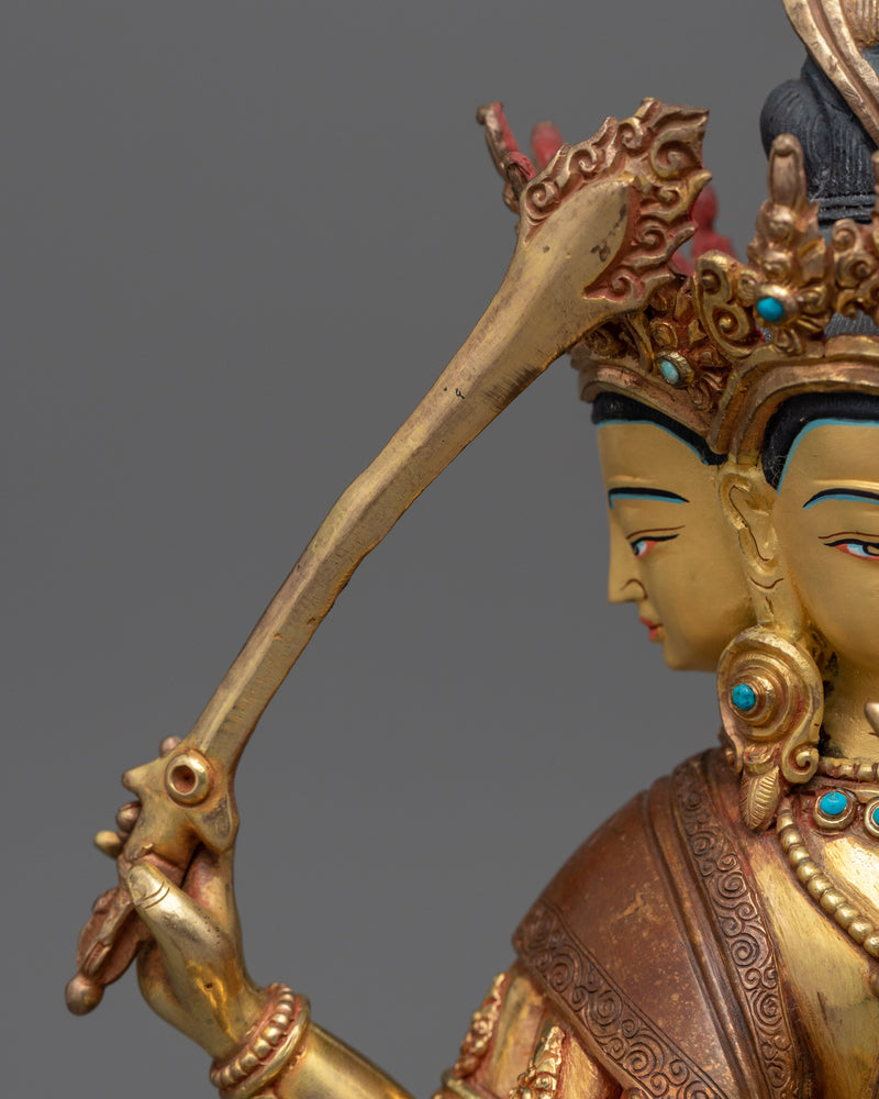 Kadampa Manjushri Sculpture | Manjushri Wielding a Sword Statue