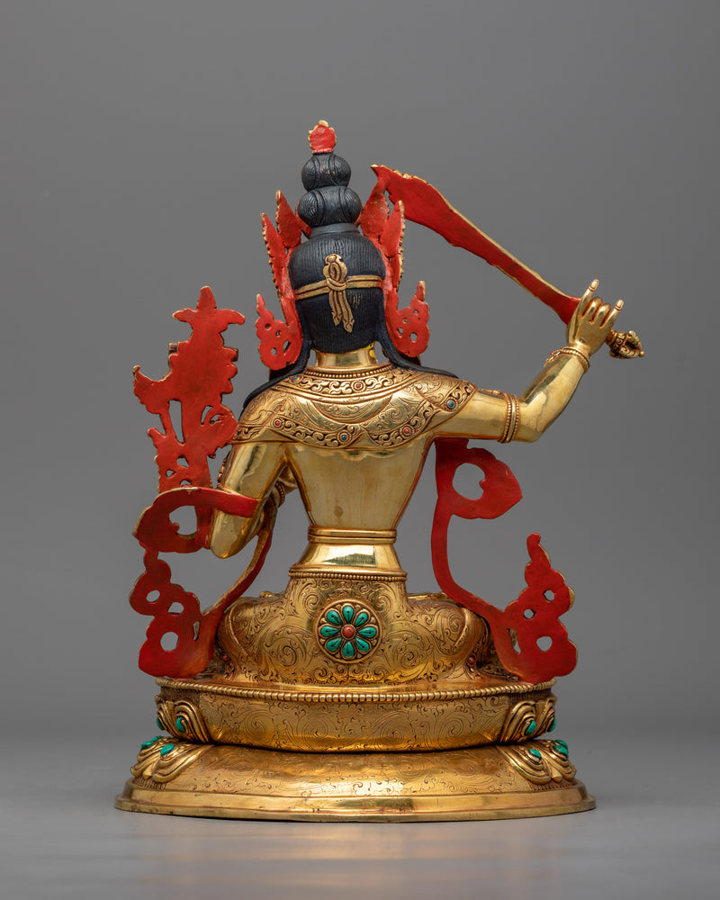 Manjushri Bodhisattva Statue | Hand-Carved Bodhisattva Statue