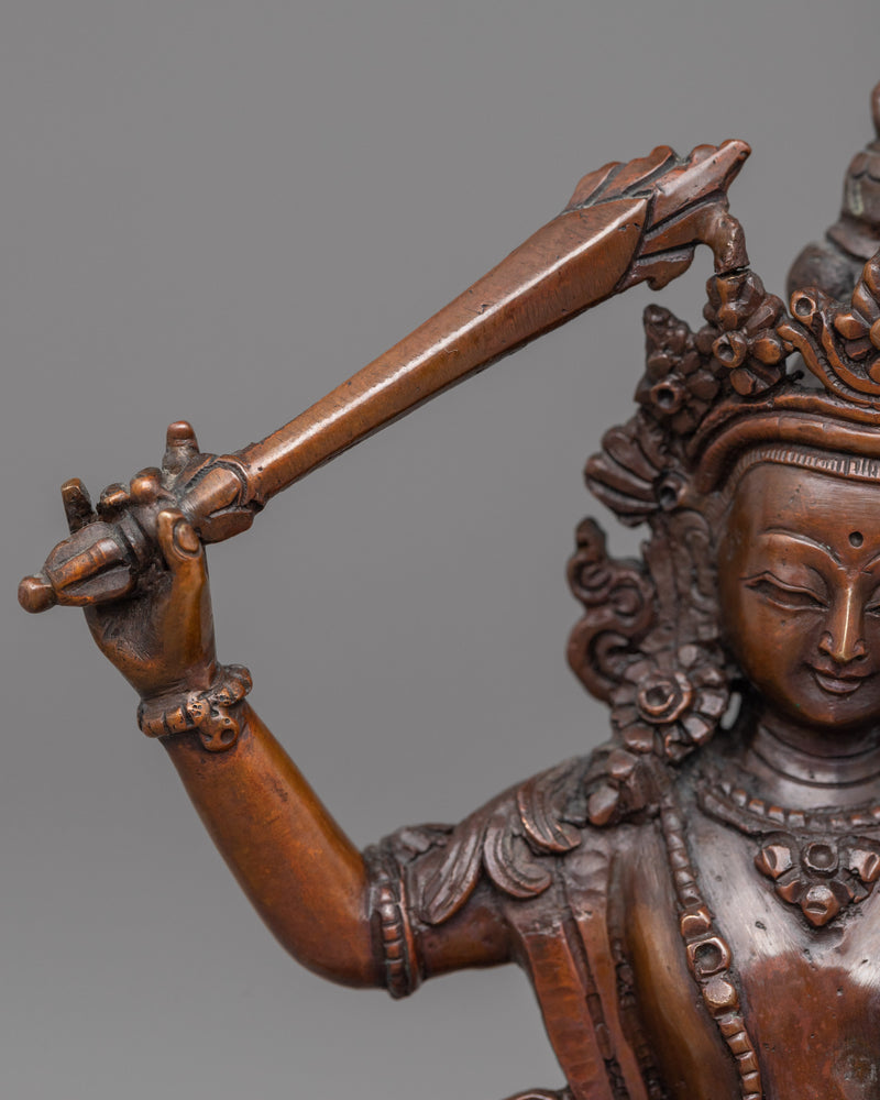 Manjushri Bodhisattva Sculpture for Meditation and Ritual | Bodhisattva of Wisdom Statue