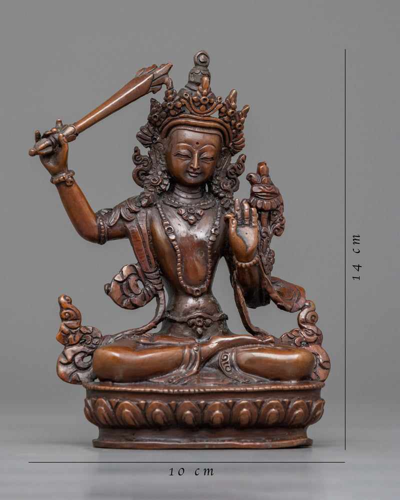 Manjushri Bodhisattva Sculpture for Meditation and Ritual | Bodhisattva of Wisdom Statue