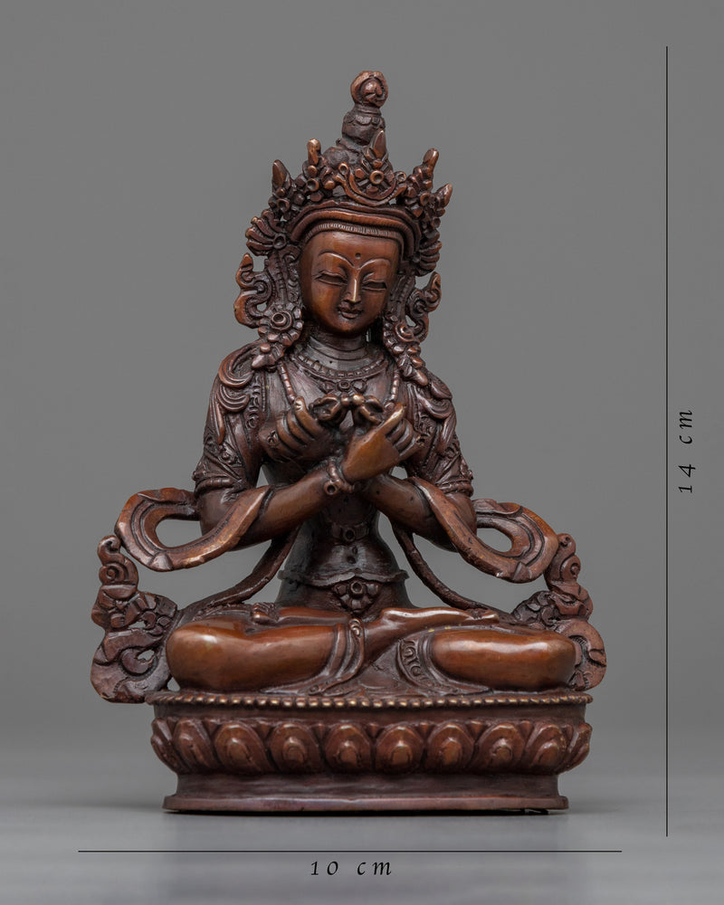 Handcrafted Vajradhara Statue | Buddhist Oxidized Copper Statue