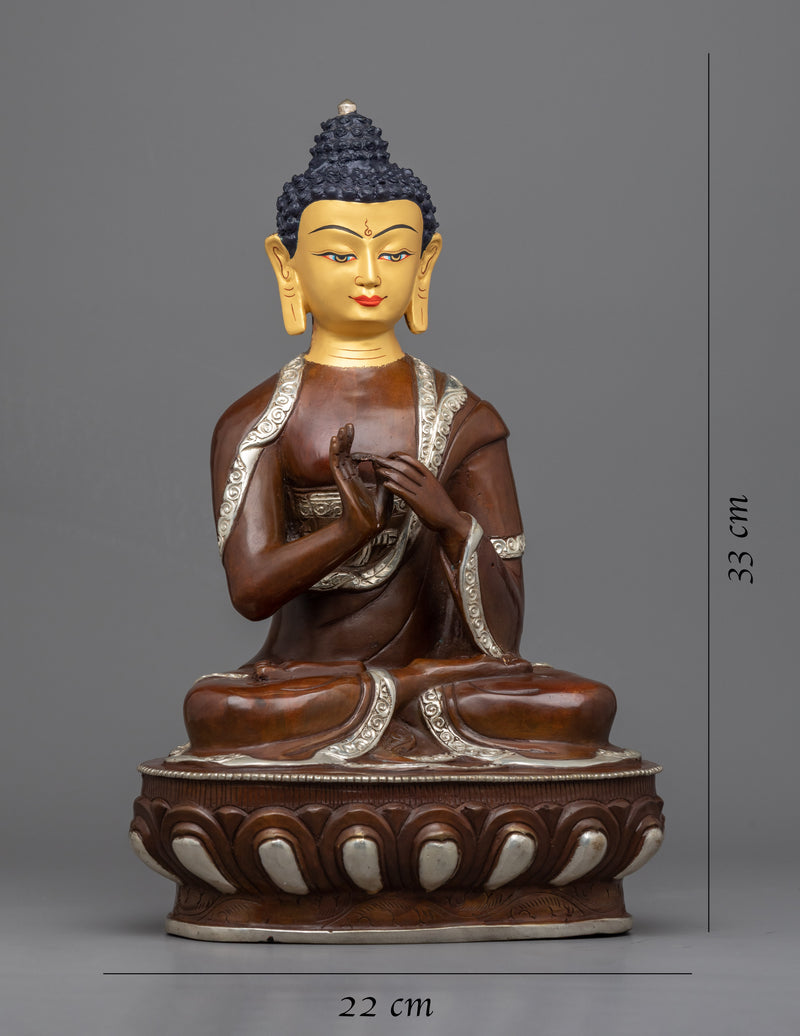 Vairocana Buddha Gold Gilded Statue | "The Illuminator" Buddha Sculpture