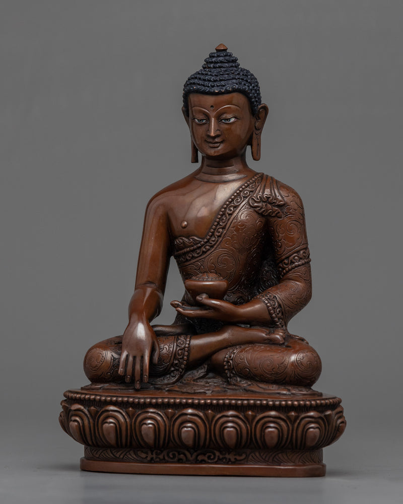 Shakyamuni Buddha Sculpture | Traditional Tibetan Style Buddhist Statue of Buddha