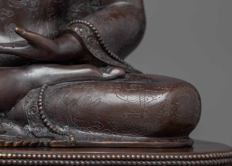 Tibetan Shakyamuni Buddha Statue | Buddhist Oxidized Copper Handmade in Nepal