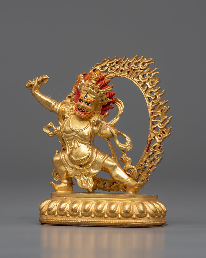 Machine Made Bodhisattva Vajrapani Statue | Gold Gilded Buddhist Statue