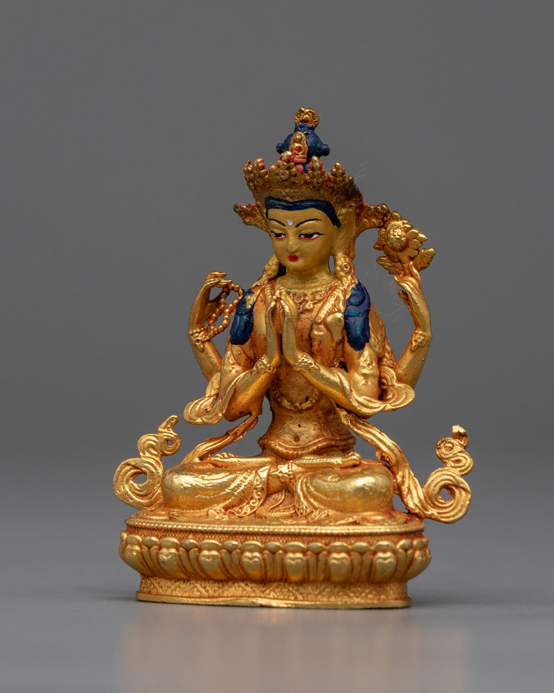 Chenrezig Mantra Practice Statue | Buddhist Statue Made by Machines