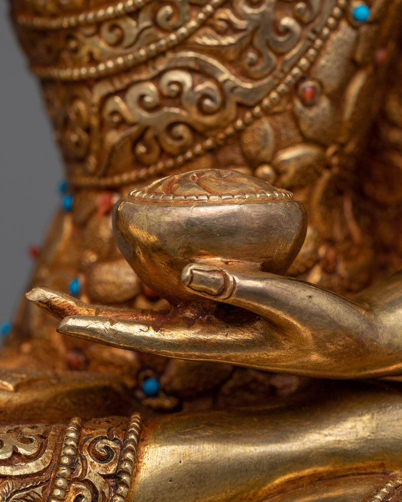 Shakyamuni Buddha Statue | Siddhartha Buddha Statue Gilded in Gold