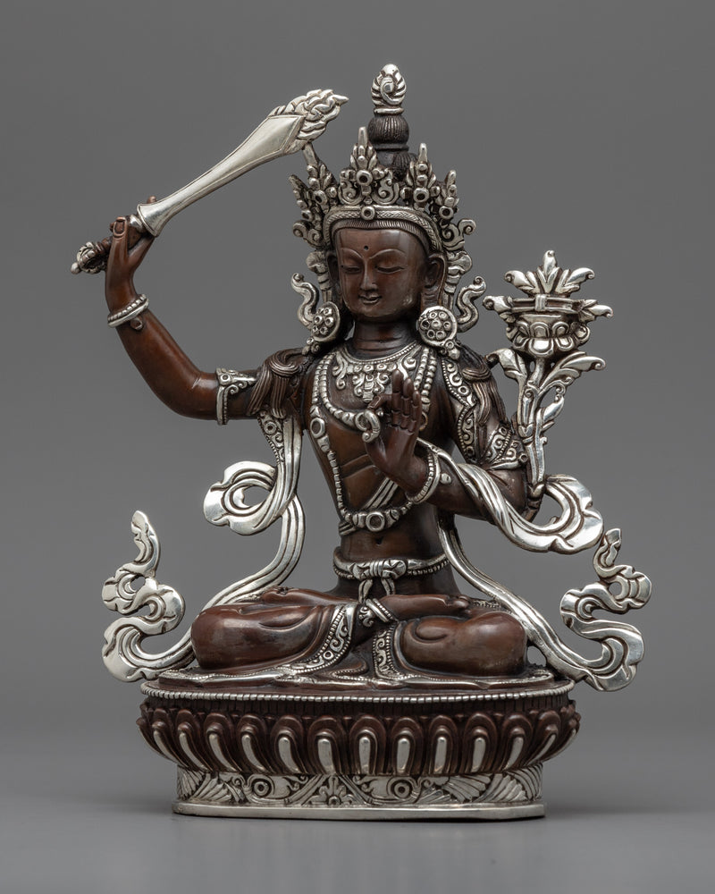 Tibetan Manjushri Statue | Boddhisattva Deity of Wisdom