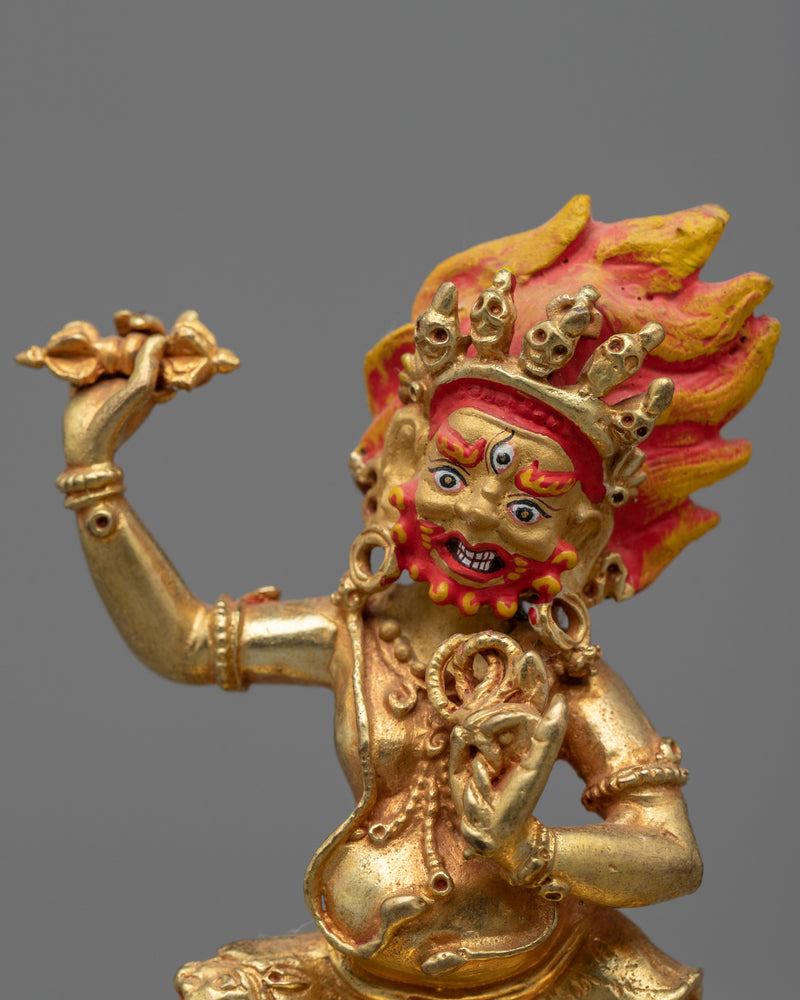 Vajrapani Mantra of Protection | Magnificent Gold Gilded Statue