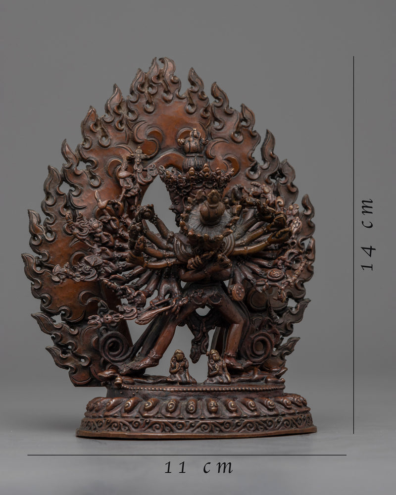 Kalachakra Symbol Sculpture | Yab-Yum Artwork for Rituals