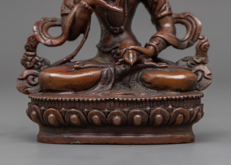 Guru Vajrasattva Statue | Oxidized Copper Buddhist Artwork