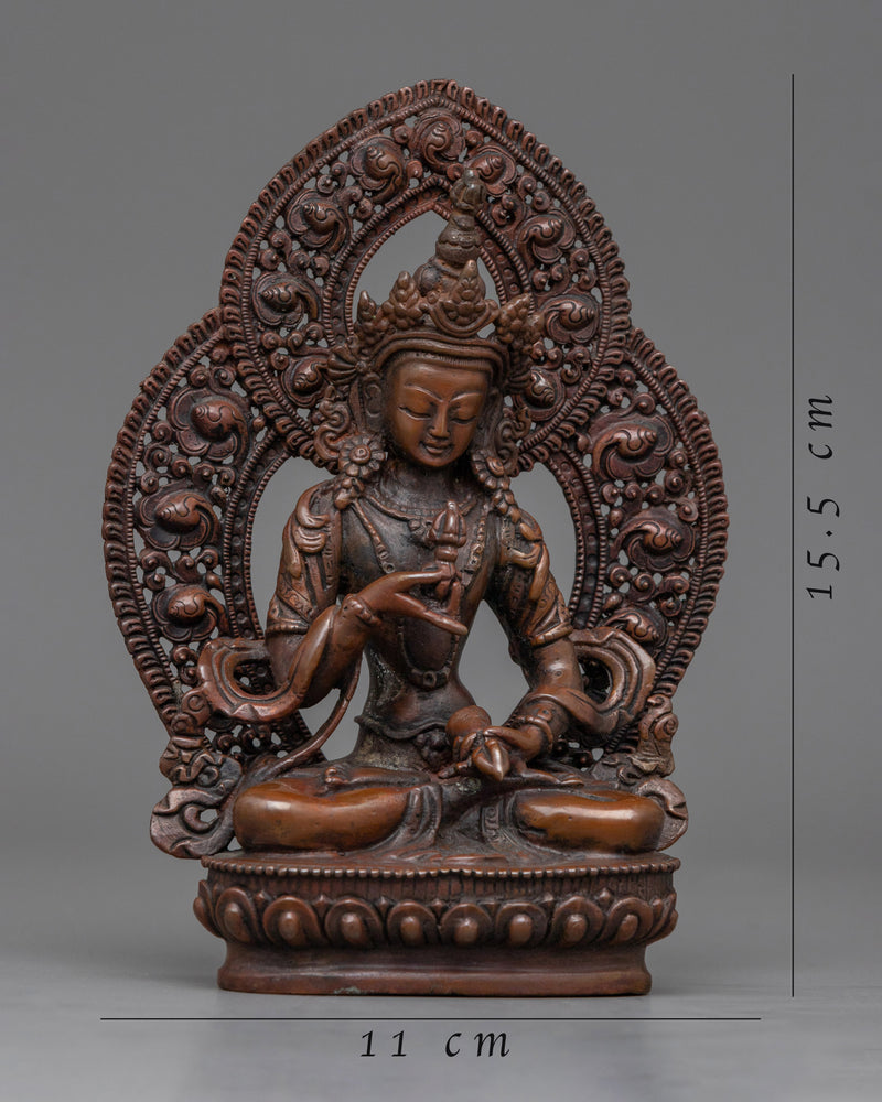 Guru Vajrasattva Statue | Oxidized Copper Buddhist Artwork