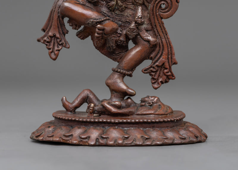 Simhamukha Dakini | Stunning Oxidized Copper Statue